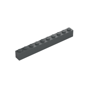 LEGO 6111 Brick 1 x 10 (Dark Bluish Gray)