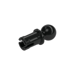 LEGO 66906 Technic Pin with Friction Ridges Lengthwise and Towball – Round Pin Hole (Black)