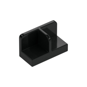LEGO 93095 Panel 1 x 2 x 1 with Rounded Corners and Central Divider (Black)