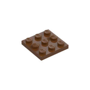 LEGO 11212 Plate 3 x 3 (Reddish Brown)
