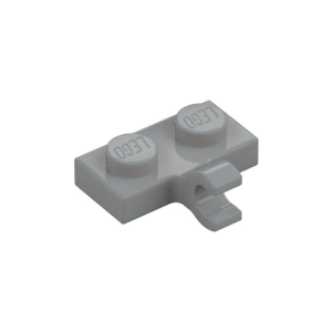 LEGO 11476 Plate Special 1 x 2 with Clip Horizontal on Side (Light Bluish Gray)