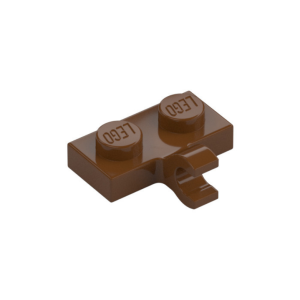 LEGO 11476 Plate Special 1 x 2 with Clip Horizontal on Side (Reddish Brown)