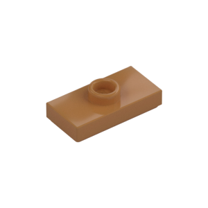 LEGO 15573 Plate Special 1 x 2 with 1 Stud with Groove and Inside Stud Holder (Jumper) (Medium Nougat)