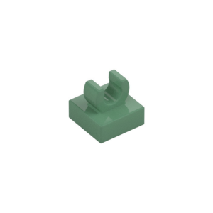 LEGO 15712 Tile Special 1 x 1 with Clip with Rounded Edges (Sand Green)