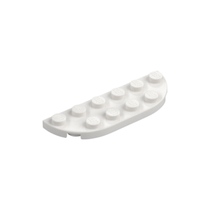 LEGO 18980 Plate Round Corners 2 x 6 Double (White)