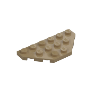 LEGO 2419 Wedge Plate 3 x 6 Cut Corners (Dark Tan)