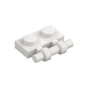 LEGO 2540 Plate Special 1 x 2 Side Handle Free Ends (White)