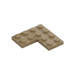 LEGO 2639 Plate 4 x 4 Corner (Dark Tan)