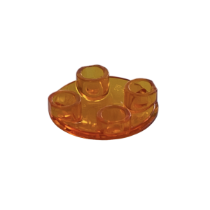 LEGO 2654 Plate Round 2 x 2 with Rounded Bottom [Boat Stud] (Transparent Orange)