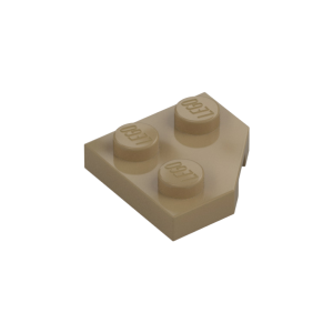 LEGO 26601 Wedge Plate 2 x 2 Cut Corner (Dark Tan)