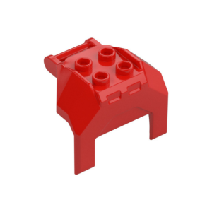 LEGO 27167 Plate Special 2 x 2 Studs and Handle Closed Ends (Red)