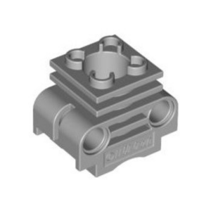 LEGO 2850b Technic Engine Cylinder without Side Slots with Bottom Slots (Light Bluish Gray)