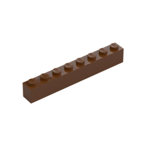 LEGO 3008 Brick 1 x 8 (Reddish Brown)