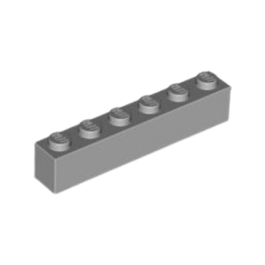 LEGO 3009 Brick 1 x 6 (Light Bluish Gray)