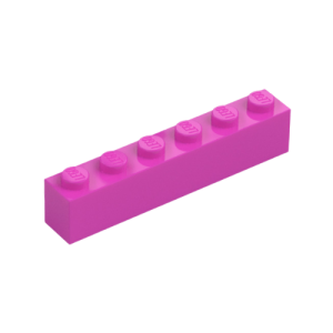 LEGO 3009 Brick 1 x 6 (Dark Pink)