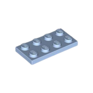 LEGO 3020 Plate 2 x 4 (Bright Light Blue)