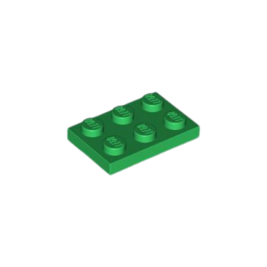 LEGO 3021 Plate 2 x 3 (Green)