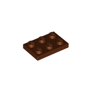 LEGO 3021 Plate 2 x 3 (Reddish Brown)