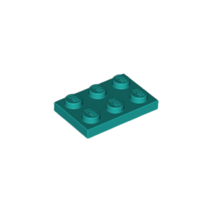 LEGO 3021 Plate 2 x 3 (Dark Turquoise)