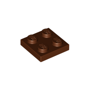 LEGO 3022 Plate 2 x 2 (Reddish Brown)