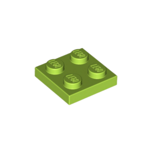 LEGO 3022 Plate 2 x 2 (Lime)