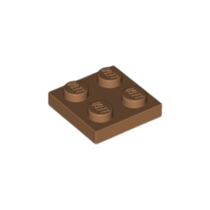 LEGO 3022 Plate 2 x 2 (Medium Nougat)