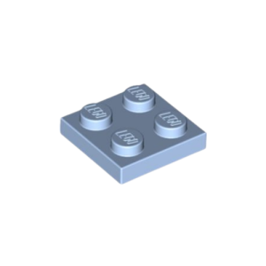LEGO 3022 Plate 2 x 2 (Bright Light Blue)
