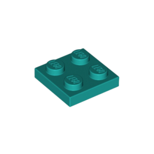 LEGO 3022 Plate 2 x 2 (Dark Turquoise)