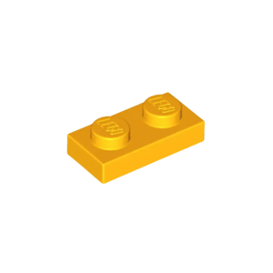 LEGO 3023 Plate 1 x 2 (Bright Light Orange)