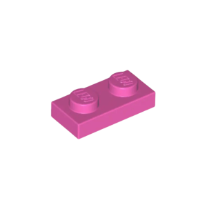 LEGO 3023 Plate 1 x 2 (Dark Pink)