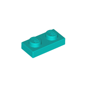 LEGO 3023 Plate 1 x 2 (Dark Turquoise)