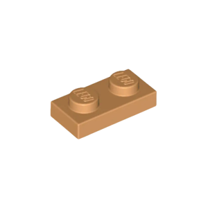 LEGO 3023 Plate 1 x 2 (Medium Nougat)