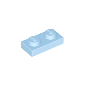 LEGO 3023 Plate 1 x 2 (Bright Light Blue)