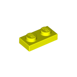 LEGO 3023 Plate 1 x 2 (Vibrant Yellow)