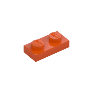 LEGO 3023 Plate 1 x 2 (Reddish Orange)