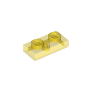 LEGO 3023 Plate 1 x 2 (Transparent Yellow)