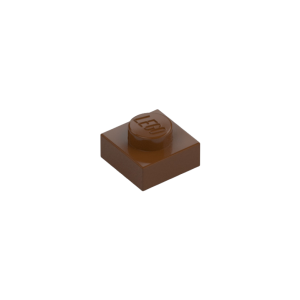 LEGO 3024 Plate 1 x 1 (Reddish Brown)