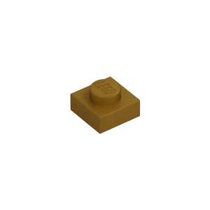 LEGO 3024 Plate 1 x 1 (Pearl Gold)