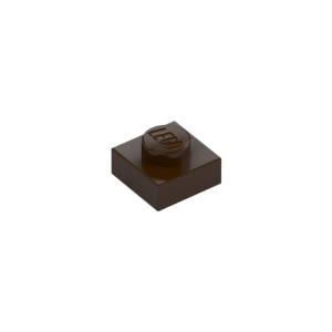 LEGO 3024 Plate 1 x 1 (Dark Brown)