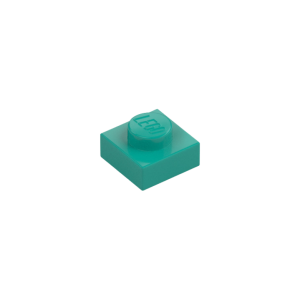 LEGO 3024 Plate 1 x 1 (Dark Turquoise)