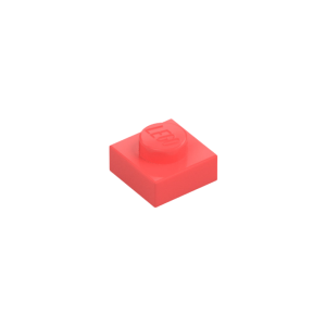 LEGO 3024 Plate 1 x 1 (Coral)