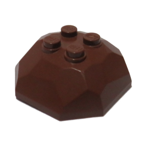 LEGO 30293 Rock Boulder 4 x 4 Top (Reddish Brown)