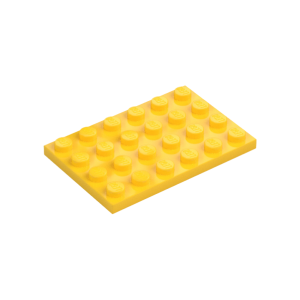 LEGO 3032 Plate 4 x 6  (Yellow)