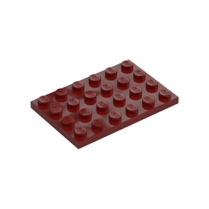 LEGO 3032 Plate 4 x 6 (Dark Red)