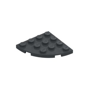 LEGO 30565 Plate Round Corner 4 x 4 (Dark Bluish Gray)