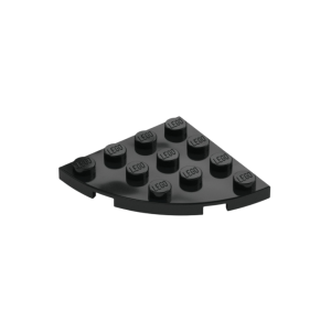 LEGO 30565 Plate Round Corner 4 x 4 (Black)