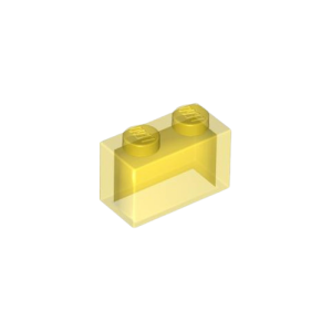 LEGO 3065 Brick 1 x 2 without Bottom Tube (Transparent Yellow)