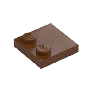 LEGO 33909 Plate Special 2 x 2 with Only 2 studs (Reddish Brown)