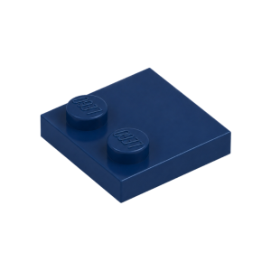 LEGO 33909 Plate Special 2 x 2 with Only 2 studs (Dark Blue)
