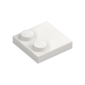 LEGO 33909 Plate Special 2 x 2 with Only 2 studs (White)